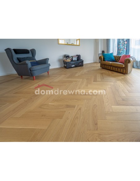 FinishParkiet - Dąb Latte Macchiato, jodełka klasyczna