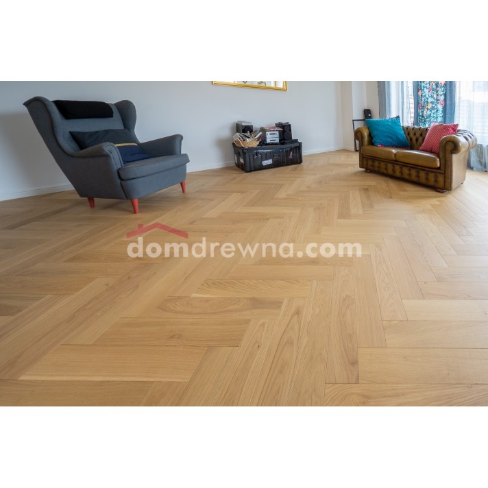 FinishParkiet - Dąb Latte Macchiato, jodełka klasyczna