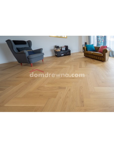 FinishParkiet - Dąb Latte Macchiato, jodełka klasyczna