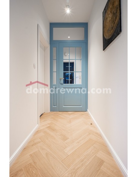 Drzwi drewniane - miętowe