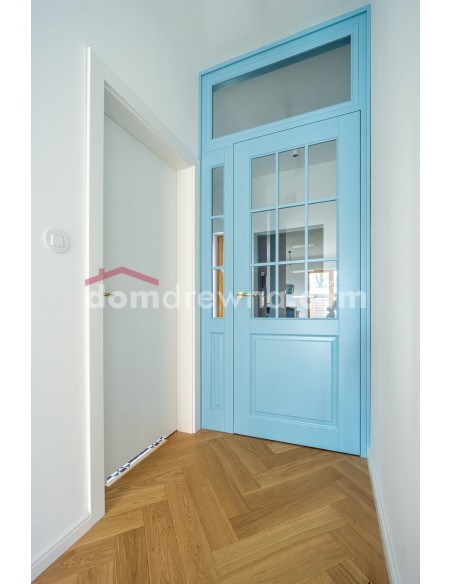 Drzwi drewniane - miętowe