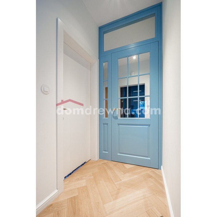 Drzwi drewniane - miętowe