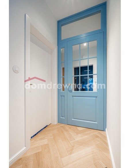 Drzwi drewniane - miętowe