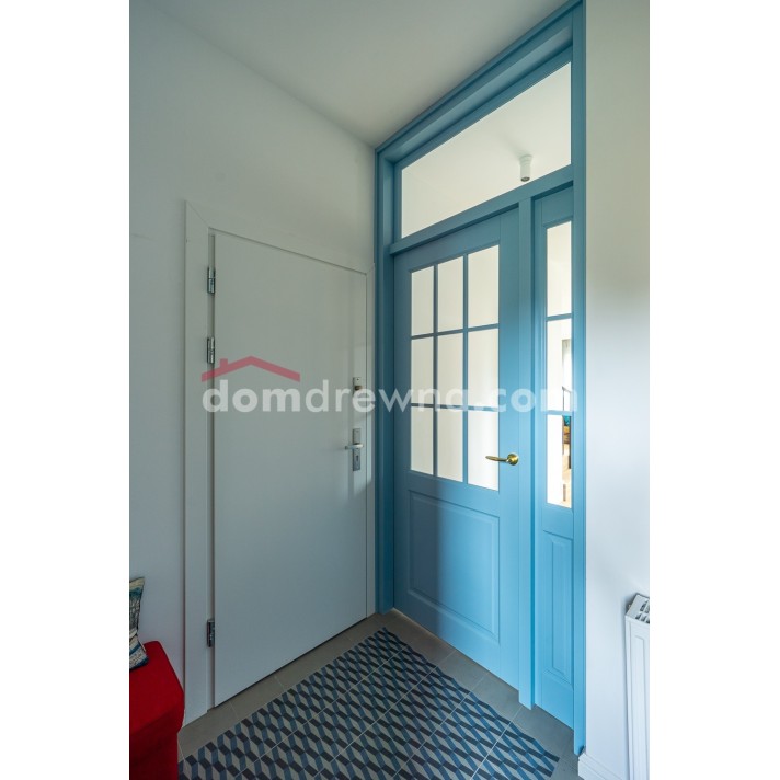 Drzwi drewniane - miętowe