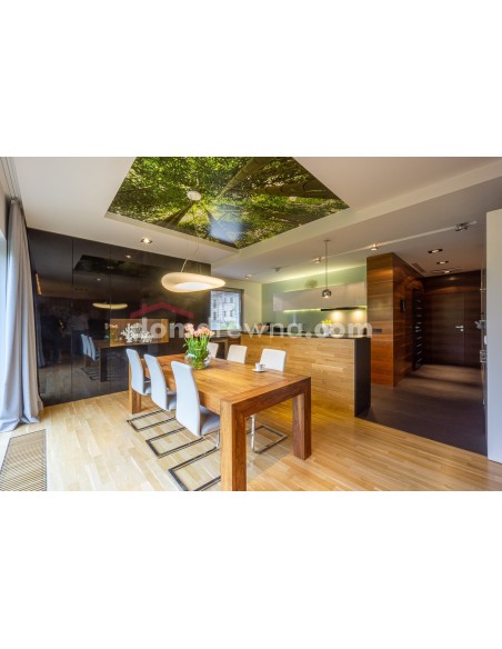 Parkiet z bielą, ściana z parkietu