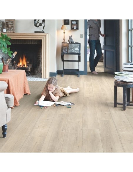 Quick Step - Dąb ze śladami cięcia piłą beżowy