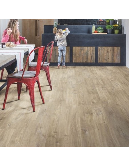 Quick Step - Dąb canyon jasnobrązowy ze śladami cięcia piłą